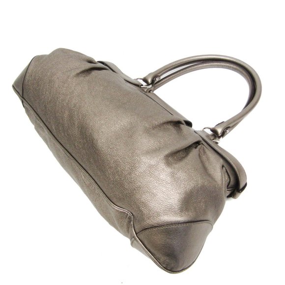 Salvatore Ferragamo Gancini AU-21/5370 Women's Leather Handbag Bronze - Picture 2 of 14